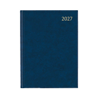 Aurora Business Florence 2027 agenda semainier avec répartition par demi-heure (1 semaine sur 2 pages) 6 langues - bleu 440172