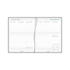 Aurora Business Florence 2027 agenda semainier avec répartition par demi-heure (1 semaine sur 2 pages) 6 langues - bleu 440172 - 2