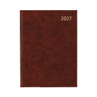 Aurora Business Florence 2027 agenda semainier avec répartition par demi-heure (1 semaine sur 2 pages) 6 langues - bordeaux 440173