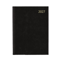 Aurora Business Florence 2027 agenda semainier avec répartition par demi-heure (1 semaine sur 2 pages) 6 langues - noir 440171