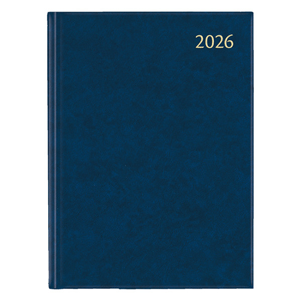 Aurora Business Florence agenda semainier avec division par demi-heure 2026 (1 semaine sur 2 pages) 6 langues - bleu 330172 - 1