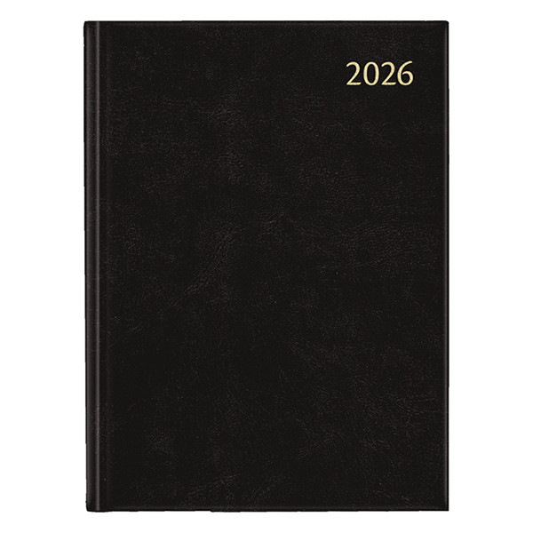 Aurora Business Florence agenda semainier avec division par demi-heure 2026 (1 semaine sur 2 pages) 6 langues - noir 330171 - 1
