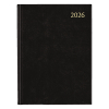 Aurora Business Florence agenda semainier avec division par demi-heure 2026 (1 semaine sur 2 pages) 6 langues - noir 330171 - 1
