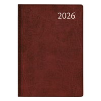 Aurora Classic7 Luna agenda semainier 2026 (1 semaine sur 2 pages) 4 langues - bordeaux 330148
