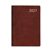 Aurora Classic7 Luna agenda semainier 2027 (1 semaine par 2 pages) 4 langues - bordeaux 440148