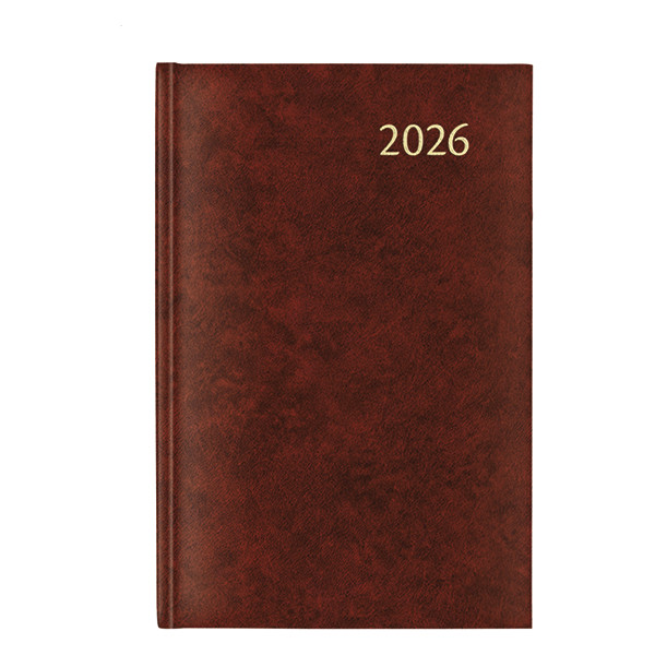 Aurora Daily Florence agenda journalier avec division par demi-heure 2026 (1 jour par page) 6 langues - bordeaux 330138 - 1