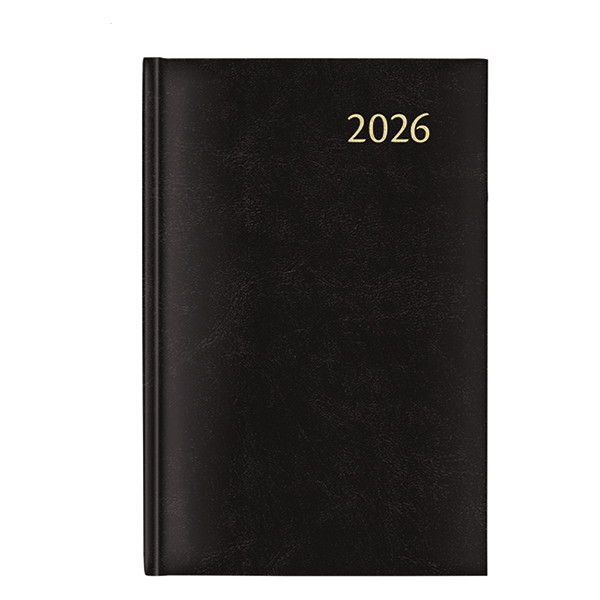 Aurora Daily Florence agenda journalier avec division par demi-heure 2026 (1 jour par page) 6 langues - noir 330139 - 1