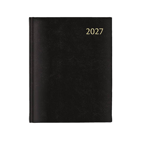 Aurora Largo de Luxe Florence agenda journalier 2027 avec répartition par heure (1 jour par page) 6 langues - noir 440134 - 1