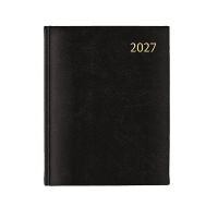 Aurora Largo de Luxe Florence agenda journalier 2027 avec répartition par heure (1 jour par page) 6 langues - noir 440134