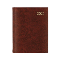 Aurora Largo de Luxe Florence agenda journalier 2027 avec répartition par heure (1 jour par page) 6 langues - rouge 440136