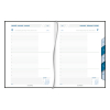 Aurora Largo de Luxe Florence agenda journalier avec division horaire 2026 (1 jour par page) 6 langues - bleu 330135 - 2