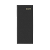 Aurora Longo agenda journalier 2027 en lin avec répartition par quart d'heure (1 jour par 2 pages) 6 langues - noir 440147 - 1