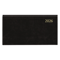 Aurora Novoplan Florence agenda semainier avec division horaire 2026 (1 semaine sur 2 pages) 6 langues - noir 330130