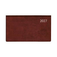 Aurora Novoplan Perl Luna agenda semainier 2027 avec répartition par heure (1 semaine sur 2 pages) 6 langues - bordeaux 440155