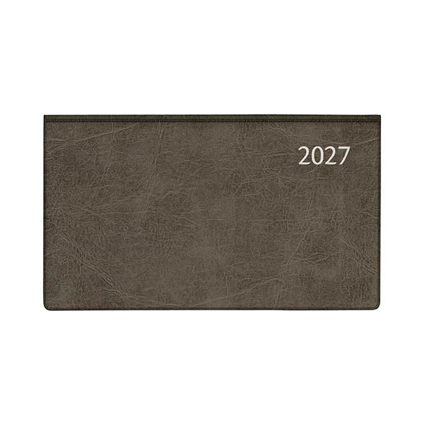 Aurora Novoplan Perl Luna agenda semainier 2027 avec répartition par heure (1 semaine sur 2 pages) 6 langues - noir 440153 - 1