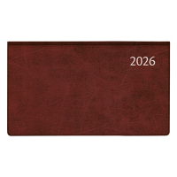 Aurora Novoplan Perl Luna agenda semainier avec division horaire 2026 (1 semaine sur 2 pages) 6 langues - bordeaux 330155