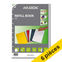 Offre : 6x Aurora Adoc recharge pour cahier A4 quadrillé 5 mm 72 feuilles