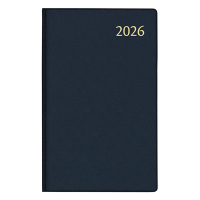 Aurora Technica Quadrillé Seta agenda pour entrepreneur avec division demi-heure 2026 (1 jour par page) 4 langues - bleu 330152