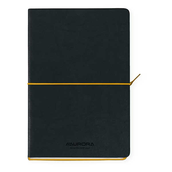 Aurora Tesoro carnet de notes A5 ligné 96 feuilles - noir/jaune 2396TESJ 330077 - 1