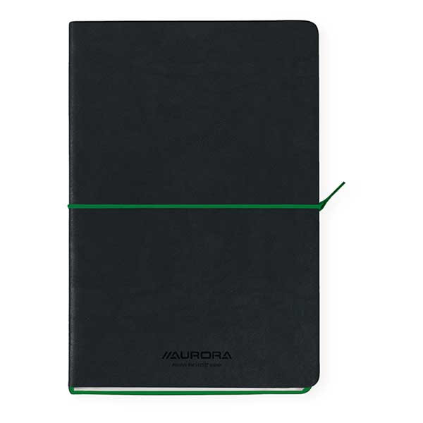 Aurora Tesoro carnet de notes A5 ligné 96 feuilles - noir/vert 2396TESG 330076 - 1