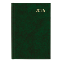 Aurora Universe Florence agenda semainier avec division horaire 2026 (1 semaine sur 2 pages) 6 langues - vert 330144