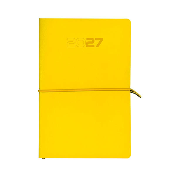 Aurora Universe Tesoro 2027 agenda semainier avec répartition par heure (1 semaine sur 2 pages) 6 langues - jaune 440126 - 1