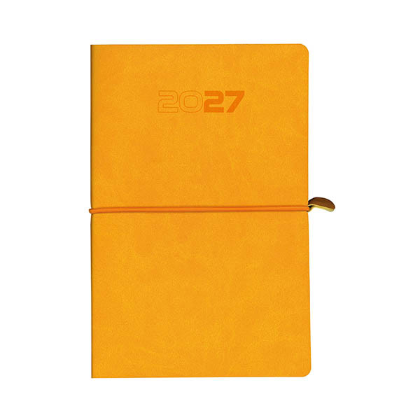 Aurora Universe Tesoro 2027 agenda semainier avec répartition par heure (1 semaine sur 2 pages) 6 langues - orange 440127 - 1