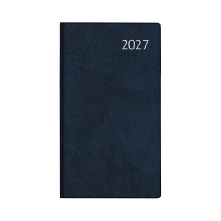 Aurora Visuplan Luna agenda semainier 2027 avec répartition par heure (1 semaine sur 2 pages) 6 langues - bleu 440158