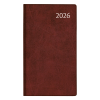 Aurora Visuplan Luna agenda semainier avec division horaire 2026 (1 semaine sur 2 pages) 6 langues - bordeaux 330156