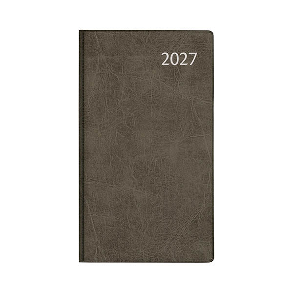 Aurora Visuplan Perl Luna 2027 avec répartition par heure (1 semaine sur 2 pages) 6 langues - noir 440160 - 1