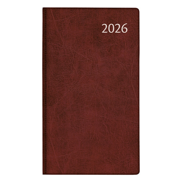 Aurora Visuplan Perl Luna agenda semainier avec division horaire 2026 (1 semaine sur 2 pages) 6 langues - bordeaux 330159 - 1