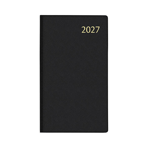 Aurora Visuplan Perl Seta 2027 agenda semainier avec répartition par heure (1 semaine sur 2 pages) 6 langues - noir 440162 - 1