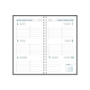 Aurora Visuplan Perl Seta 2027 agenda semainier avec répartition par heure (1 semaine sur 2 pages) 6 langues - noir 440162 - 2