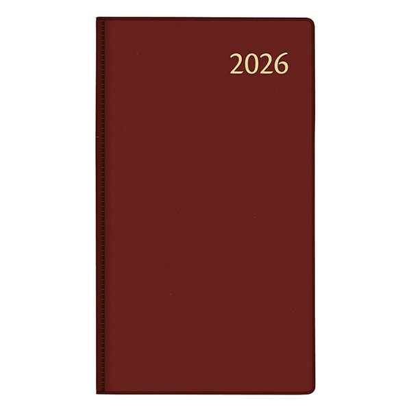 Aurora Visuplan Perl Seta agenda semainier avec division horaire 2026 (1 semaine sur 2 pages) 6 langues - bordeaux 330164 - 1