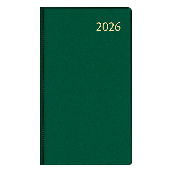 Aurora Visuplan Perl Seta agenda semainier avec division horaire 2026 (1 semaine sur 2 pages) 6 langues - vert 330165 - 1