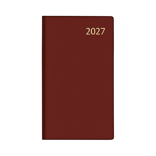 Aurora Visuplan Seta 2027 agenda semainier avec répartition par heure (1 semaine sur 2 pages) 6 langues - bordeaux 440124 - 1