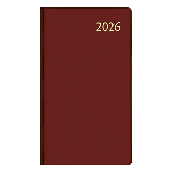 Aurora Visuplan Seta agenda semainier avec division horaire 2026 (1 semaine sur 2 pages) 6 langues - bordeaux 330124 - 1