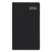 Aurora Visuplan Seta agenda semainier avec division horaire 2026 (1 semaine sur 2 pages) 6 langues - noir 330122