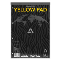 Aurora bloc de cours A4 ligné 80 g/m² 80 feuilles papier chamois 2984ST 330058