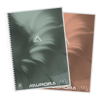 Aurora bloc spirale A4 ligné 90 g/m² 50 feuilles (10 pièces) - assorti 5L50 330042