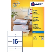 Avery étiquettes d'adresse J8162-100 | 1600 pièces | 99,1 x 33,9 mm J8162-100 212296