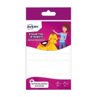 Avery ETVET36 étiquettes textiles 45 x 13 mm (36 étiquettes) - blanc ETVET36 212804