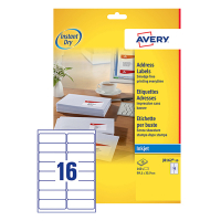 Avery J8162-10 étiquettes d'adresse 99,1 x 33,9 mm (160 étiquettes) J8162-10 212630