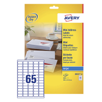 Avery J8651-10 étiquettes d'adresse A4 38,1 x 21,2 mm (650 étiquettes) - blanc J8651-10 212258