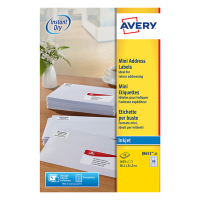 Avery J8651-25 étiquettes d'adresse A4 38,1 x 21,2 mm (1625 étiquettes) - blanc J8651-25 212260