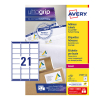 Avery L7160-100 étiquettes d'adresse A4 63,5 x 38,1 mm (2100 étiquettes) - blanc