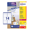 Avery L7163-250 étiquettes d'adresse A4 99,1 x 38,1 mm (3500 étiquettes) - blanc