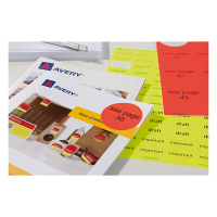 Avery L7651Y-100 étiquettes fluorescentes A4 38,1 x 21,2 mm (6500 étiquettes) - jaune L7651Y-100 212649