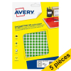 Offre : 5x Avery Zweckform PET08V pastilles de couleur Ø 8 mm (2940 pièces) - vert 212926 - 1