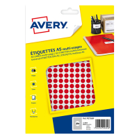 Avery PET08R pastilles de marquage Ø 8 mm (2940 pièces) - rouge AV-PET08R 212706
